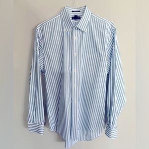 Lands End Striped Men’s Dress Shirt (Size L, 16-16 1/2)